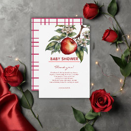 Tarjeta De Agradecimiento Fall Harvest Apple Branch Floral Baby Shower