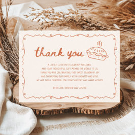 Tarjeta De Agradecimiento Fall Little Cutie Pie Baby Shower