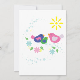 Tarjeta De Agradecimiento Familia de 3 Pájaros