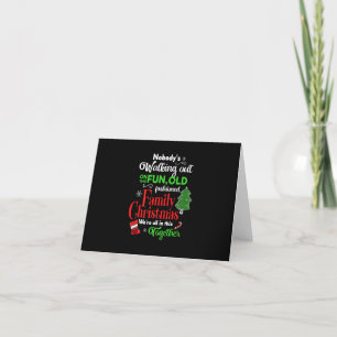 Tarjeta De Agradecimiento Familia Navidades Vacaciones Pajamas Graciosas Nav