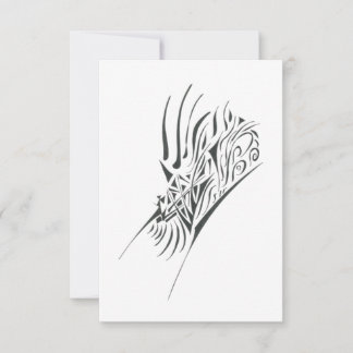 Tarjeta De Agradecimiento Familiar Black White Abstract Tribal Tattoo Art