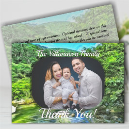 Tarjeta de agradecimiento familiar Vallarta River 
