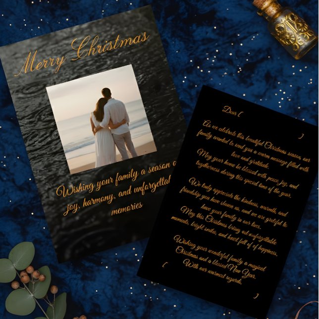 Tarjeta De Agradecimiento Family Christmas Card – Editable Design (Subido por el creador)