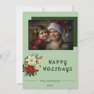 Tarjeta De Agradecimiento “Family Christmas Card | Happy Holidays Photo Card