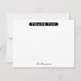 Tarjeta De Agradecimiento Family or Couples Formal Black & White Stationery