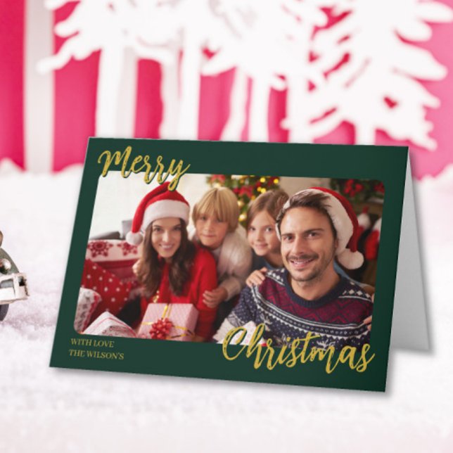 Tarjeta De Agradecimiento Family Photo Holiday Card Custom Christmas  (Subido por el creador)