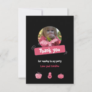 Tarjeta De Agradecimiento Famoso y rosa cumpleaños de Halloween. Personaliza