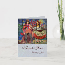 Tarjeta De Agradecimiento Fancioso caprichoso gracias Mona Lisa
