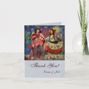 Tarjeta De Agradecimiento Fancioso caprichoso gracias Mona Lisa