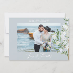 Tarjeta De Agradecimiento Fancy Botanches Photo Boda
