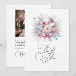 Tarjeta De Agradecimiento Fancy Bridal Shower Photo