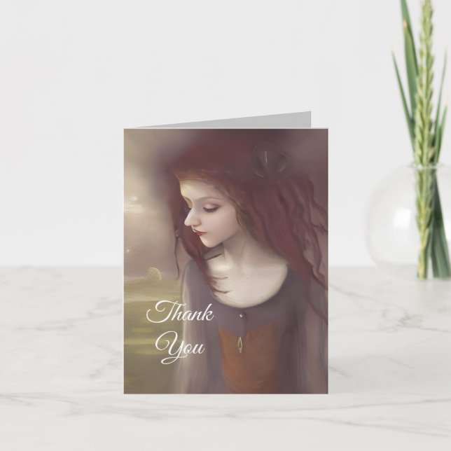 Tarjeta De Agradecimiento Fantasía caprichosa (Anverso)