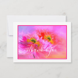 Tarjeta de agradecimiento fantasía floral