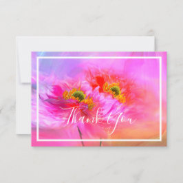Tarjeta de agradecimiento fantasía floral