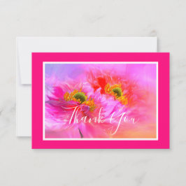 Tarjeta de agradecimiento fantasía floral