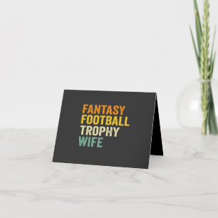 Tarjeta De Agradecimiento Fantasía Trofeo de Fútbol Esposa Gracioso regalo d