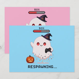 Tarjeta De Agradecimiento Fantasma de Halloween de Respawn de Juegos