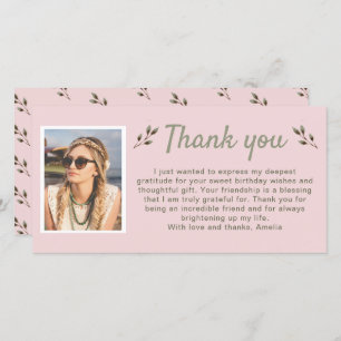 Tarjeta De Agradecimiento Fantasma de pelucas modernas