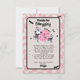 Tarjeta De Agradecimiento Fantasma espeluznante de Halloween