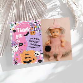 Tarjeta De Agradecimiento Fantasma espeluznante de Halloween