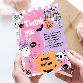 Tarjeta De Agradecimiento Fantasma espeluznante de Halloween