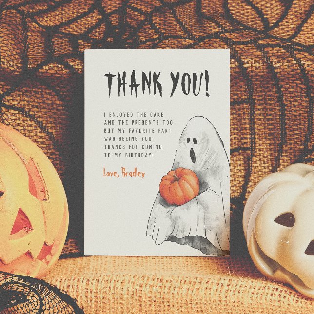 Tarjeta De Agradecimiento Fantasma Fiesta Ghost Cumpleaños Gracias (Subido por el creador)
