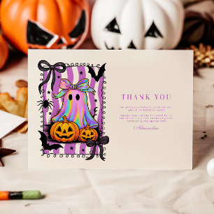 Tarjeta De Agradecimiento Fantasma irlandés Coquette Bow Spookone Uno