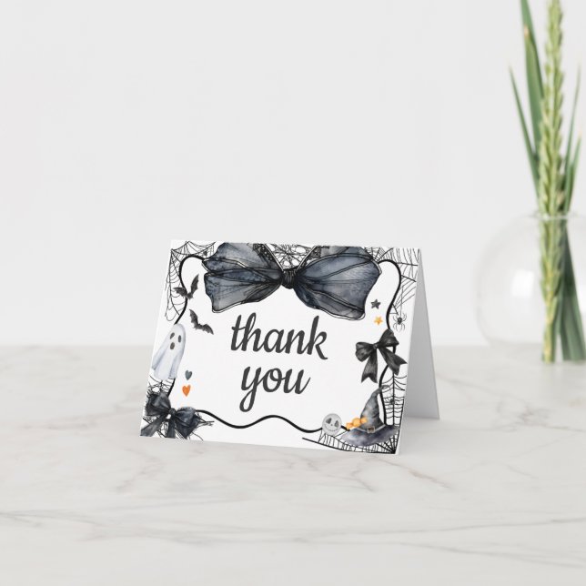 Tarjeta De Agradecimiento Fantasma Pequeño Boo Baby Shower (Anverso)