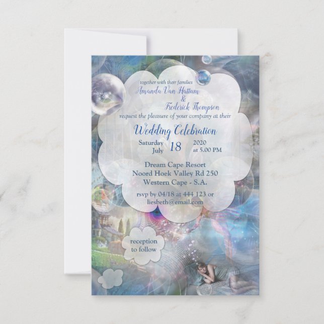 Tarjeta De Agradecimiento Fantasmagoria Boda (Anverso)