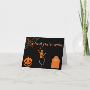 Tarjeta De Agradecimiento Fantasmas Halloween Gracias Cartas