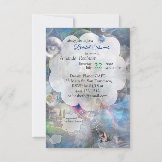 Tarjeta De Agradecimiento Fantasy Bridal (Anverso)