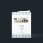 Tarjeta De Agradecimiento Farm Birthday Party Gracias<br><div class="desc">Marque la diferencia desde el principio y empiece a preparar un fiesta que todos amarán. Los colores elegidos para esta invitación están en línea con las tendencias actuales,  asegurando que el fiesta de sus hijos esté de moda y con estilo.</div>