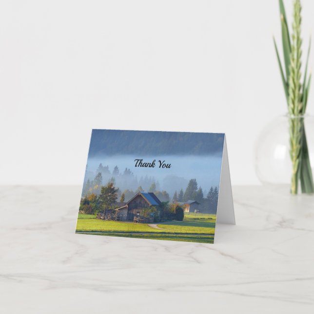 Tarjeta De Agradecimiento Farm Scene 3 Gracias (Anverso)