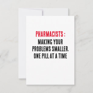 Tarjeta De Agradecimiento Farmacéuticos: Haciendo tus problemas más pequeños