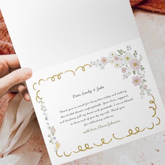 Tarjeta De Agradecimiento Farmers Market Whimsical Floral New Mrs Thank You (Subido por el creador)