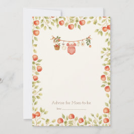 Tarjeta De Agradecimiento Farmhouse Baby Clothesline Advice Card