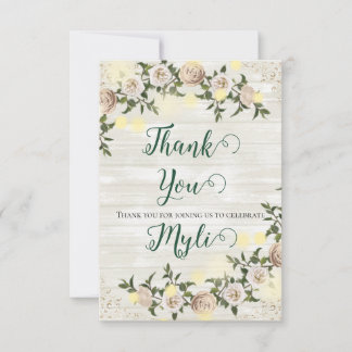 Tarjeta De Agradecimiento Farmhouse Tea Bridal Shower Flat Thank You Card