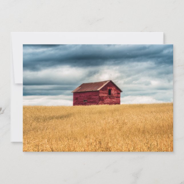 Tarjeta De Agradecimiento Farms | Old Red Barn (Anverso)