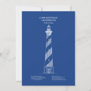 Tarjeta De Agradecimiento Faro de Cape Hatteras - Carolina del Norte - AD