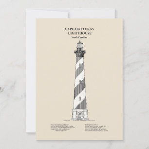Tarjeta De Agradecimiento Faro de Cape Hatteras - Carolina del Norte - SBD
