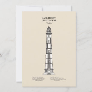 Tarjeta De Agradecimiento Faro de Cape Henry - Virginia - SBD