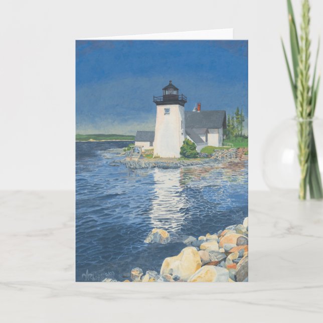 Tarjeta De Agradecimiento Faro de Grindle Point (Anverso)