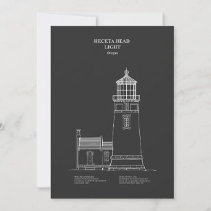 Tarjeta De Agradecimiento Faro de Heceta Head - Oregón – PD