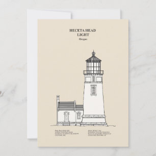 Tarjeta De Agradecimiento Faro de Heceta Head - Oregón - SBD