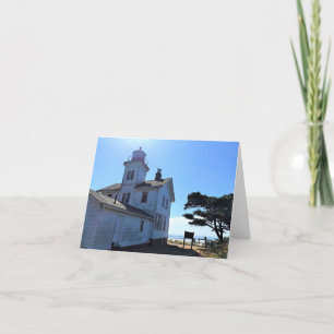 Tarjeta De Agradecimiento Faro de la Bahía Yaquina, Newport, Oregón