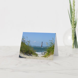 Tarjeta De Agradecimiento Faro de Morris Island Walkwaw