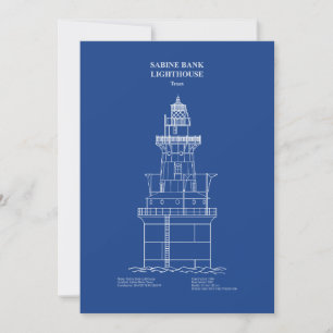 Tarjeta De Agradecimiento Faro de Sabine Bank - Texas – AD