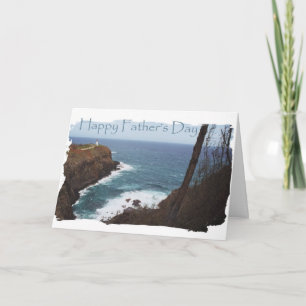 Tarjeta De Agradecimiento Faro feliz del día del padre de la hija