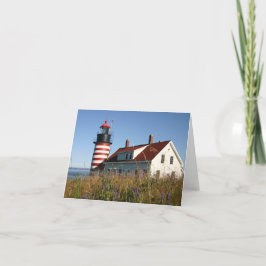 Tarjeta De Agradecimiento Faro West Quoddy Maine