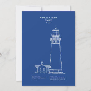 Tarjeta De Agradecimiento Faro Yaquina Head - Oregon - AD